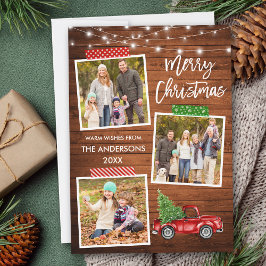 Tape Truck Wood Lights penseel Script-penseel Feestdagenkaart