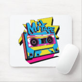 Tape-vibes mengen | Retro 80s Neon Cassette Muismat (Met muis)