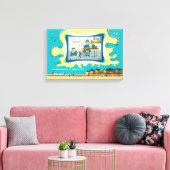 Tape Worm Granny | Absurde Visuele Humor 18x12 Canvas Afdruk (Insitu (Woonkamer))