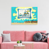 Tape Worm Granny | Absurde Visuele Humor 24x16 Canvas Afdruk (Insitu (Woonkamer))