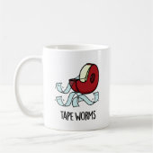 Tape Worms Funny Sticky Tape Puns Koffiemok (Links)