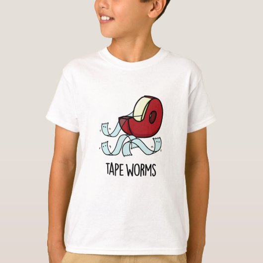 Tape Worms Funny Sticky Tape Puns T-shirt (Voorkant)