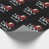 Tape Worms Grappige Sticky Tape Puns Donker BG Cadeaupapier (Hoek)