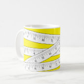 Tape Yellow Novelty meten Koffiemok (Voorkant links)
