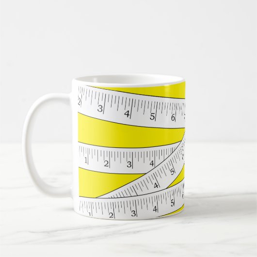 Tape Yellow Novelty meten Koffiemok (Links)