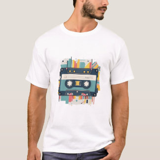Tapecassette en -radio t-shirt