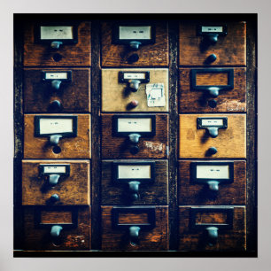 tapecataloguskast voor tapecatalogus poster