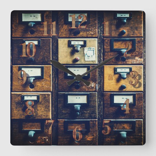  tapecataloguskast voor tapecatalogus vierkante klok (Voorkant)