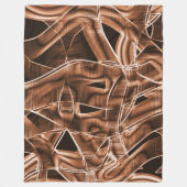 Tapecurves, bruine snede met reliëf en overlapping fleece deken (Voorkant)