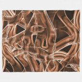 Tapecurves, bruine snede met reliëf en overlapping fleece deken (Voorkant (Horizontaal))