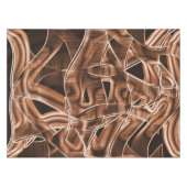 Tapecurves, bruine snede met reliëf en overlapping tafelkleed (Voorkant (Horizontaal))