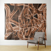 Tapecurves, bruine snede met reliëf en overlapping wandkleed (In Situ (horizontaal))