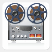 tapedrik vierkante sticker (Voorkant)