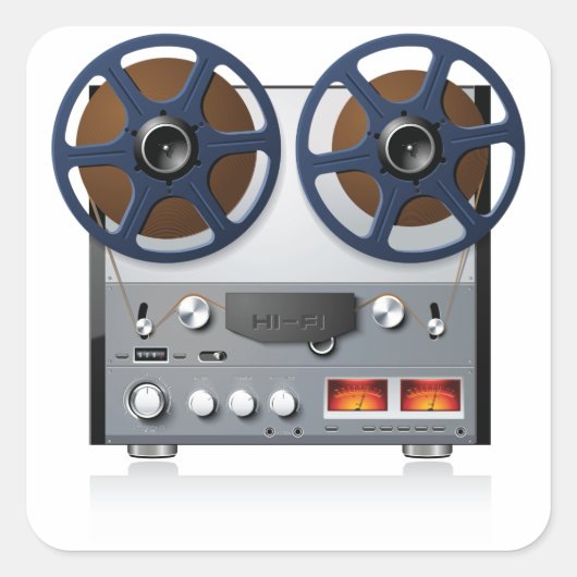  tapedrik vierkante sticker (Voorkant)