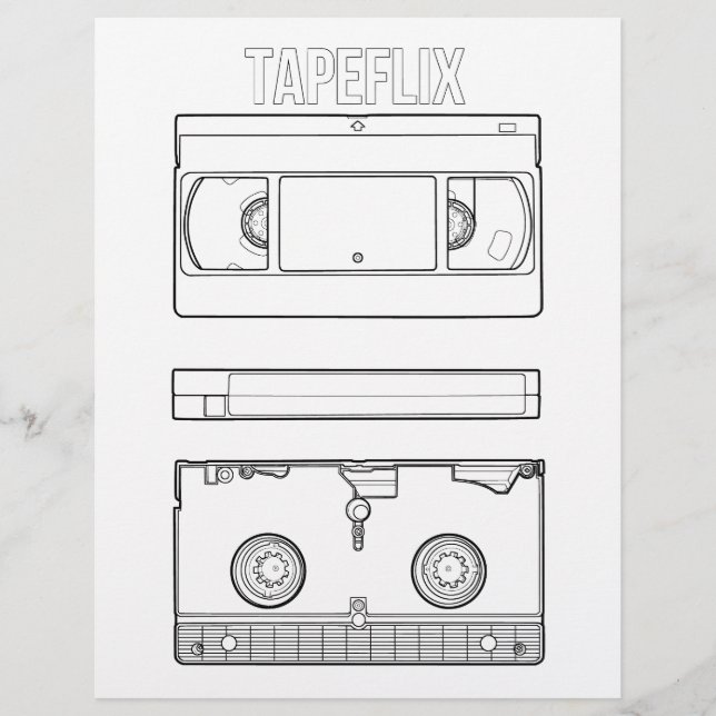 Tapeflix - Kleurplaat. (Voorkant)