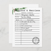  tapekaartflessen opslaan datum aankondigingskaart (Voorkant / Achterkant)