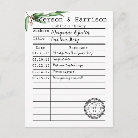  tapekaartflessen opslaan datum aankondigingskaart (Voorkant)