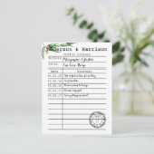  tapekaartflessen opslaan datum aankondigingskaart (Staand voorkant)