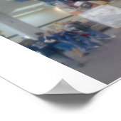 Tapel bagage op de luchthaven Sacramento in Califo Poster (Hoek)