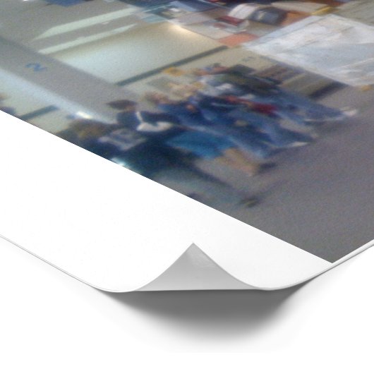 Tapel bagage op de luchthaven Sacramento in Califo Poster (Hoek)