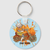 Tapelmotor met contactsleutel sleutelhanger (Voorkant)