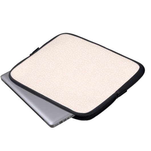 tapeluis van peach polka laptop sleeve (Voorkant onderkant)