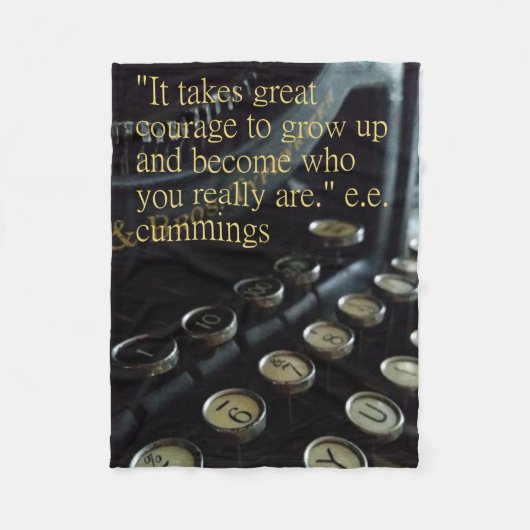 tapemachine, 30 x 40 inch, voor "Courage", Fleece Deken (Voorkant)