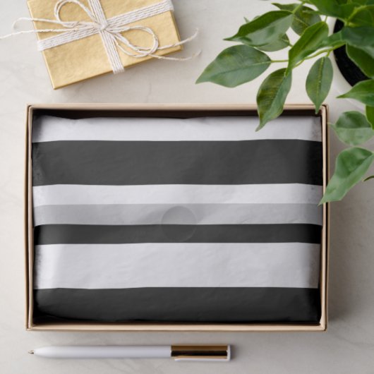 Tapepapier met zwart-wit streep tissuepapier (Geschenk)