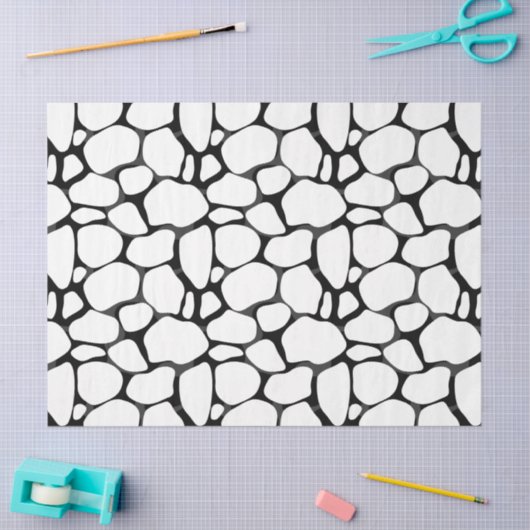 Tapepapier voor zwart-wit Giraffe Tissuepapier (Craft)