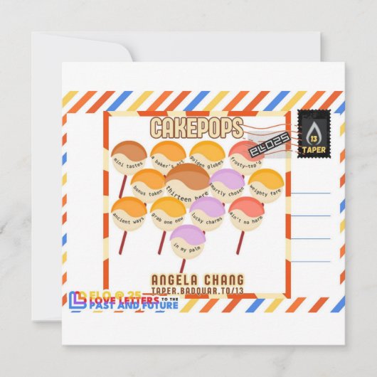 Taper:CakePops Hallo vanuit ELO2025 Feestdagenkaart (Voorkant)