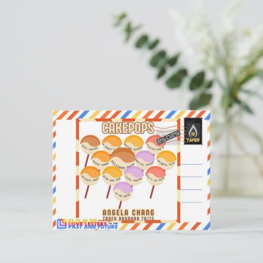 Taper:CakePops Hallo vanuit ELO2025 Feestdagenkaart (Staand voorkant)