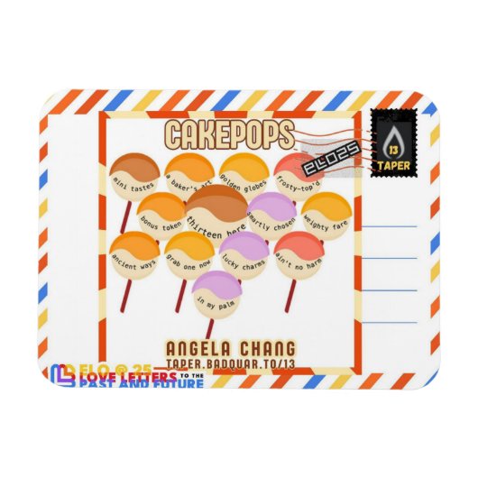 Taper:CakePops Hallo vanuit ELO2025 Magneet (Horizontaal)