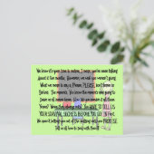 Taperaar Retirement "Insane Ouders" Artikelgeschen Briefkaart (Staand voorkant)