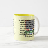 Taperaar Retirement "Insane Ouders" Artikelgeschen Tweekleurige Koffiemok (Voorkant rechts)