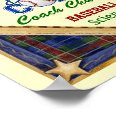 Taperbord voor de Baseball-coach - Poster van deur (Hoek)