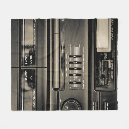 Taperecorder Fleece Deken (Voorkant (Horizontaal))