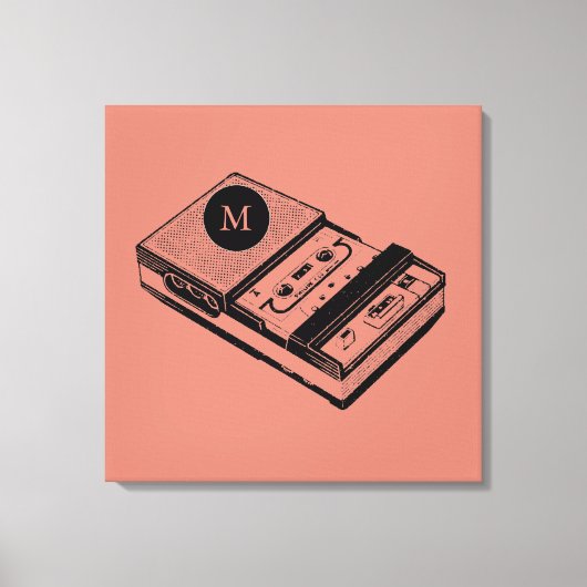  taperecorder Monogram Canvas afdrukken (Voorkant)