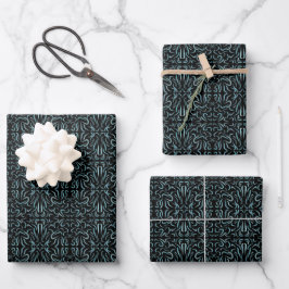 Tapered Outline Shapes Filled With Aquatic Colors Inpakpapier Vel