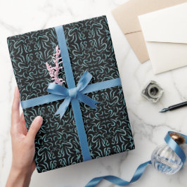 Taperende omtrekvormen gevuld met aquatische kleur cadeaupapier