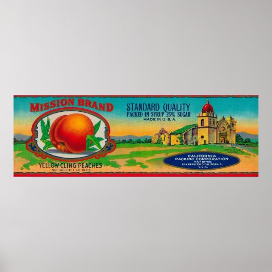 Taperlabel Mission Peach Poster (Voorkant)