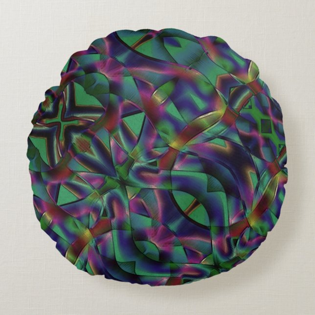 Tapes van gesinterde kleurige tapes rond kussen (Voorkant)