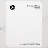 Tapespool - zwart custom briefhoofd (Voorkant / Achterkant)