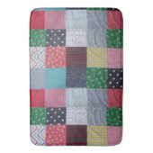 tapestapel voor heerlijke retrokleurige stof badmat (Voorkant Verticaal)