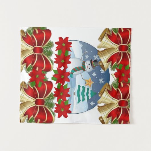 Tapestries Snowman Wandkleed (Voorkant (horizontaal))