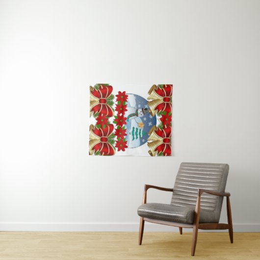 Tapestries Snowman Wandkleed (In Situ (horizontaal))