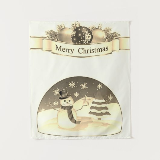 Tapestries Snowman Wandkleed (Voorkant)