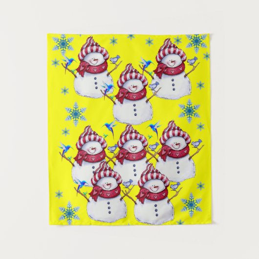 Tapestries Snowman Wandkleed (Voorkant)
