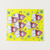 Tapestries Snowman Wandkleed (Voorkant (horizontaal))