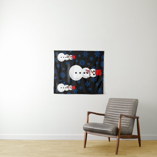 Tapestries Snowman Wandkleed (In Situ (horizontaal))