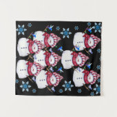 Tapestries Snowman Wandkleed (Voorkant (horizontaal))